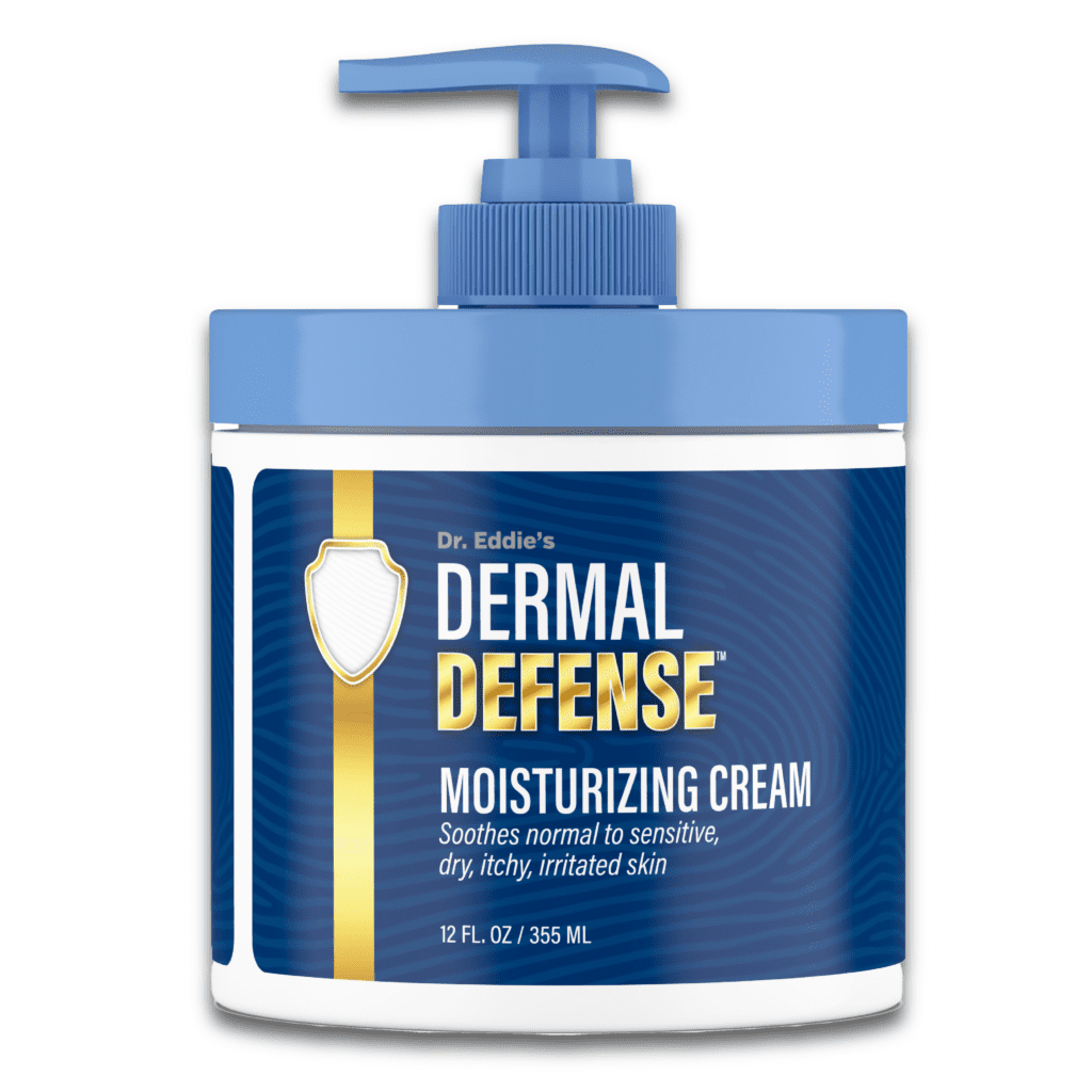 Dr. Eddie’s Dermal Defense Moisturizing Cream for face and body, 12 fl oz pump jar