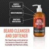 Facial Fortress beard cleanser and softener product information graphic