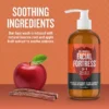Facial Fortress medicated wash bottle with apple and licorice root ingredients