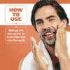 Facial Fortress 3-in-1 face, hair and beard wash directions graphic